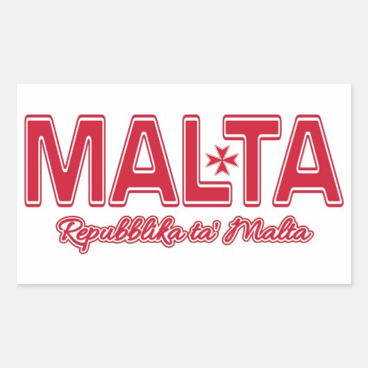 Aangepaste MALTA-stickers Rechthoekige Sticker (Voorkant)