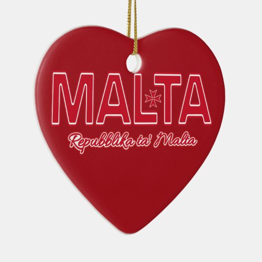 Aangepaste MALTA-versiering Keramisch Ornament (Rechts)