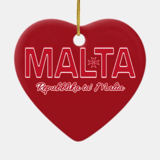 Aangepaste MALTA-versiering Keramisch Ornament (Achterkant)
