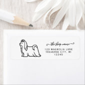 Aangepaste Maltezer hond retouradreslabels Etiket (Insitu)