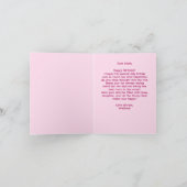 Aangepaste Mam Roze tijger print Birthday Kaart (Binnen)