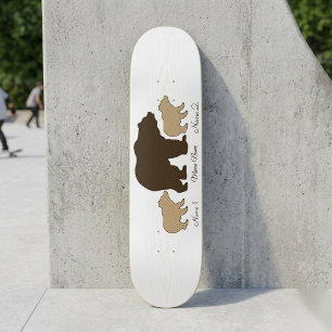 Aangepaste Mama Beer Met 2 Kinder Namen Moederdag Skateboard