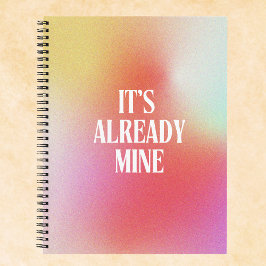 Aangepaste manifestatie gradiënt aura notitieboek