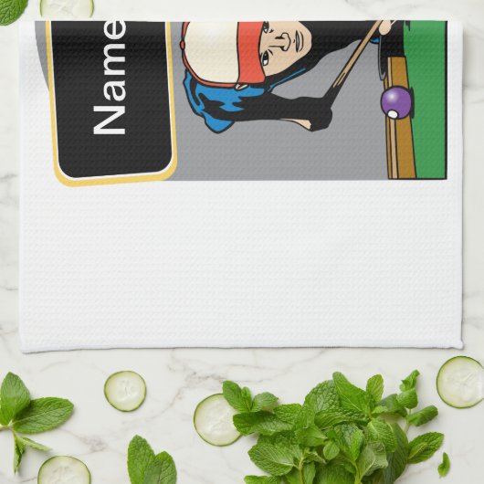 Aangepaste Mannen Billiards Theedoek (Gevouwen)