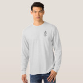 Aangepaste Mannen Keep Calm Long Sleeve Basic T-sh T-shirt (Voorkant volledig)