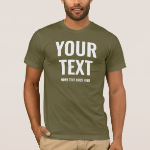 Aangepaste Mannen Modern Beste Leger Groene Sjablo T-shirt