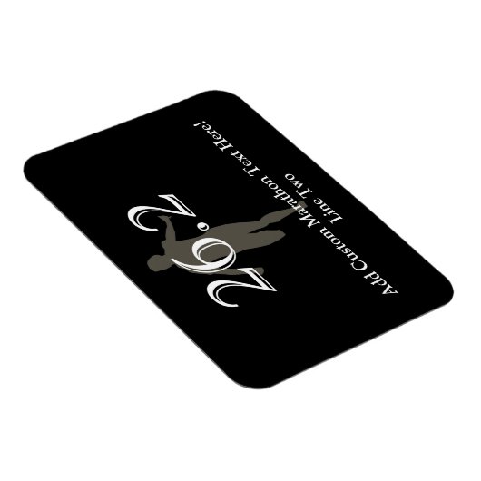 Aangepaste marathonloper 26.2 Keepasje Magneet (Rechterzijde)