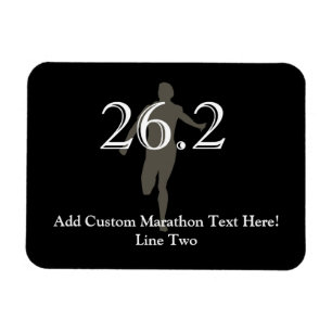 Aangepaste marathonloper 26.2 Keepasje Magneet