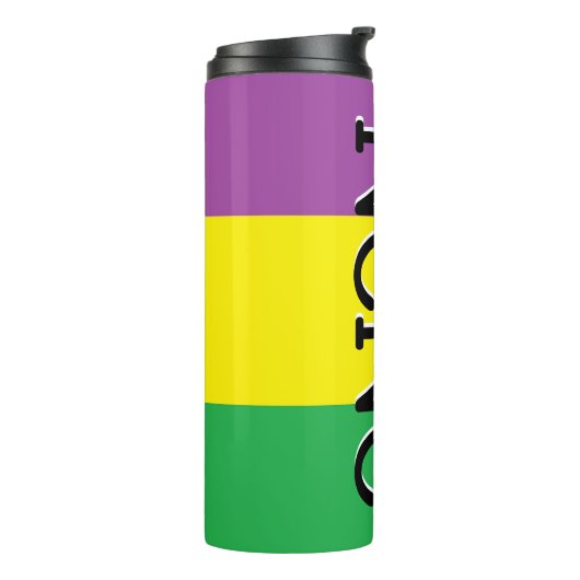 Aangepaste mardi Gras Fat Dinsdag Nola Tumber Cup Thermosbeker (Gedraaid links)