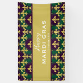 Aangepaste Mardi Gras Kleuren Spandoek (Verticaal)