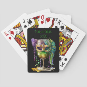 Aangepaste Mardi Gras Mask Drink Pokerkaarten