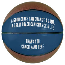 Aangepaste Marine Blauw Wit Dank u Coach Basketbal