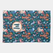 Aangepaste marine Blue Lobster Crustaceancore Holi Theedoek (Horizontaal)