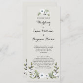 Aangepaste marine geschilderde anemonen bruiloft p programma (Voorkant / Achterkant)