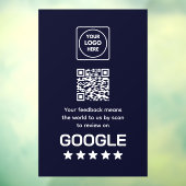 Aangepaste marine QR-code | Google Reviews-display Raamsticker (Vel 3)