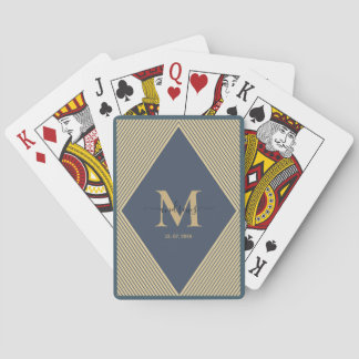 Aangepaste marineblauw stripkaarten afspelen pokerkaarten