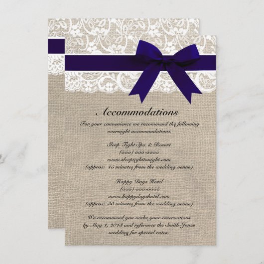 Aangepaste marinekaart & witte-frankpas informatiekaartje (Voorkant / Achterkant)