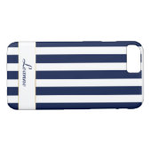Aangepaste marinestripes met Gold Accents Case-Mate iPhone Case (Achterkant (Horizontaal))