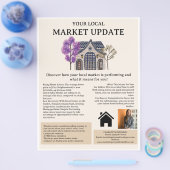 Aangepaste markt update onroerend goed deur kloppe flyer (Enkel)