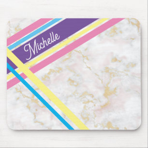Aangepaste marmer roze-muis-desk-pc muismat