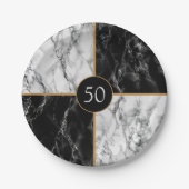 Aangepaste marmer voor uw verjaardagspapieren Bord (Voorkant)