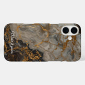 Aangepaste Marmeren Naam Telefoonhoes – Elegante G Case-Mate iPhone Case (Achterkant (horizontaal))