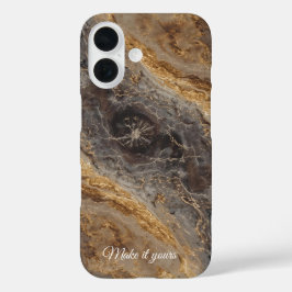 Aangepaste Marmeren Naam Telefoonhoes – Elegante S iPhone 16 Hoesje