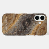 Aangepaste Marmeren Naam Telefoonhoes – Elegante S Case-Mate iPhone Case (Achterkant (horizontaal))