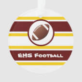 Aangepaste Maroon- en Gold-Football-versiering Ornament (voorkant)