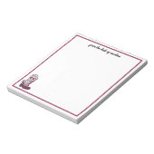 Aangepaste Maroon Heart Patterned Boot Notitieblok (Gedraaid)