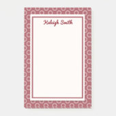 Aangepaste maroon Polka Dots Post It Notes (Voorkant)