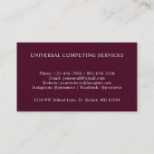 Aangepaste Maroon Red Blue Particles Circuit Visitekaartje (Achterkant)