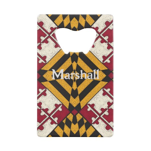 Aangepaste Maryland State Flag Bottle Open Kredietkaart Flessenopener (Voorkant)