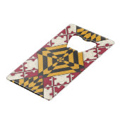 Aangepaste Maryland State Flag Bottle Open Kredietkaart Flessenopener (Achterkant Gekanteld)