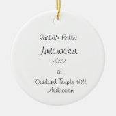 Aangepaste Marzipan/ventilator/maid/sneeuwkraker Keramisch Ornament (Voorkant)