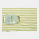 Aangepaste Mason Jar Kitchen Towel Bleke Stripes Theedoek (Horizontaal)