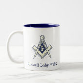 Aangepaste Masonic Blue Lodge Coffee-Mok Tweekleurige Koffiemok (Links)