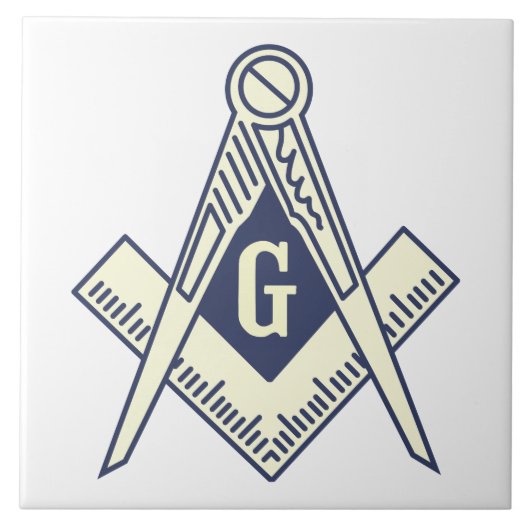 Aangepaste Masonic Blue Lodge Wall Tile Tegeltje (Voorkant)