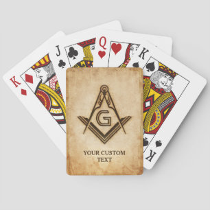 Aangepaste masonische speelkaarten   Freemason Gif