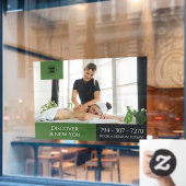 Aangepaste massagesalon raambekleding raamsticker (Cafe Raam)