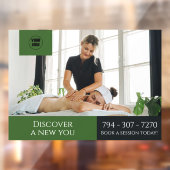 Aangepaste massagesalon raambekleding raamsticker (Vel 2)