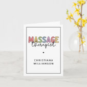 Aangepaste massagetherapie | Massagetherapiecadeau Kaart (Gele Bloem)