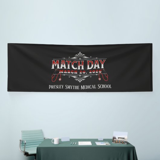 Aangepaste Match Day 2026 Banner voor medische ver (Beurs)