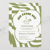 Aangepaste Matcha Bruids Uitnodigen - Bewerkbare S Kaart (Voorkant / Achterkant)