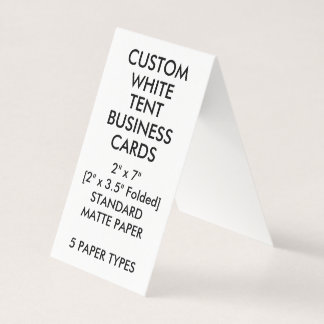 Aangepaste MATTE Tent-Visitekaartjes 2 x 3,5 inch Visitekaartjes