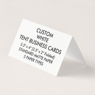 Aangepaste MATTE Tent-Visitekaartjes 3,5 x 2 inch Visitekaartjes