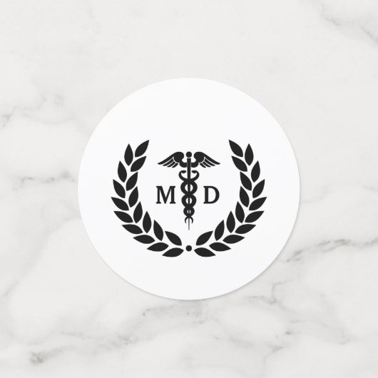 Aangepaste MD Doctor of Medicine Med School Afstud Confetti (Kleine voorkant)