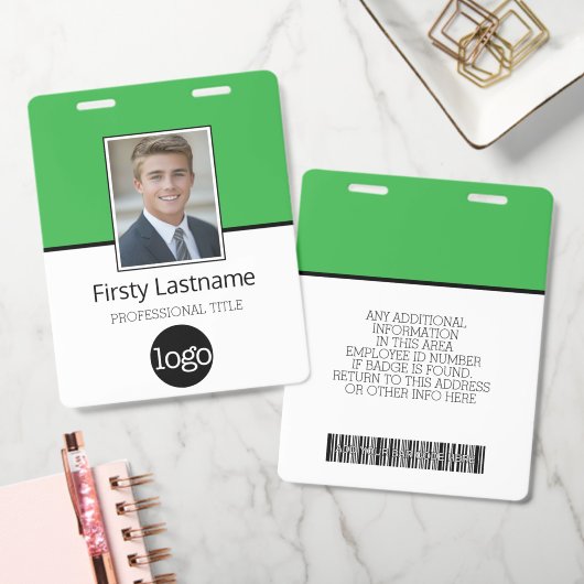 Aangepaste Medewerker - Foto, Bar Code, Logo, Naam Badge (Kantoor)