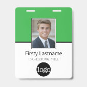 Aangepaste Medewerker - Foto, Bar Code, Logo, Naam Badge (Voorzijde)