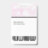 Aangepaste Medewerker - Foto, Logo, Bar Code en Na Badge (Achterkant)